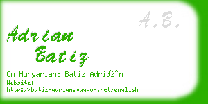 adrian batiz business card